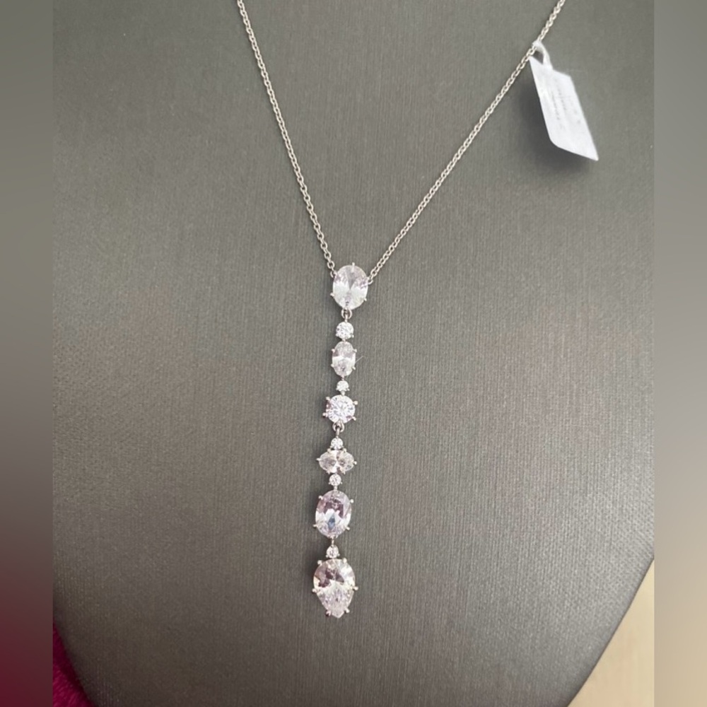 Nadri crystal drop necklace